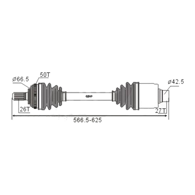 BW Driveshaft Assembly CVS.483BW