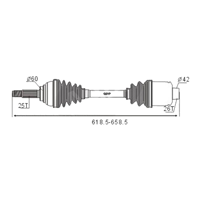 BW Driveshaft Assembly CVS.669BW