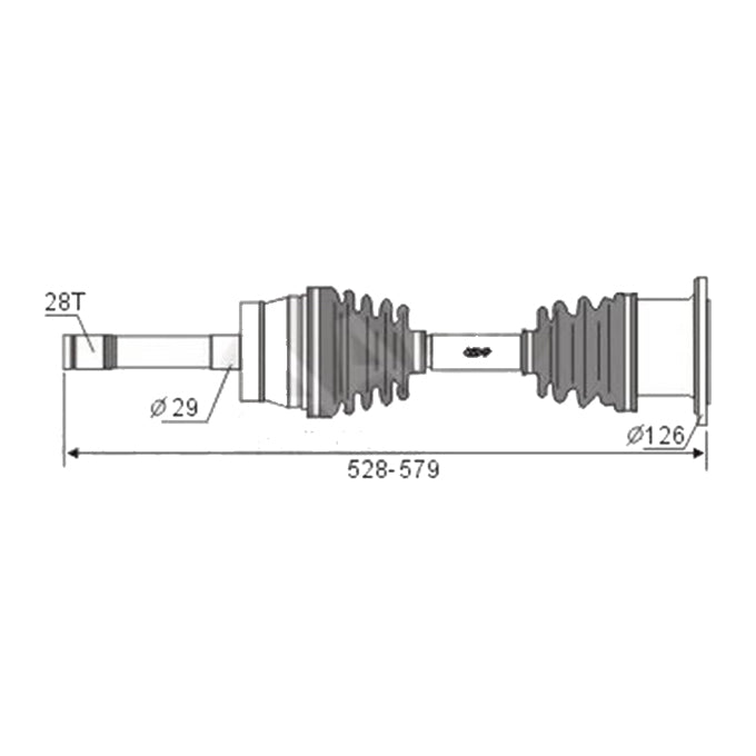 BW Driveshaft Assembly CVS.876BW