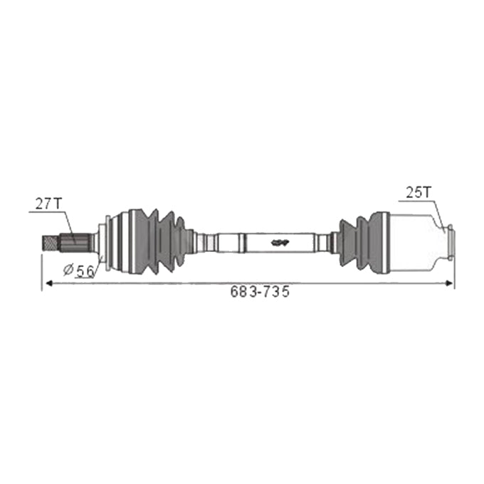 BW Driveshaft Assembly CVS.941BW