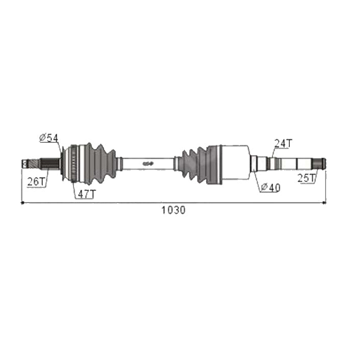 BW Driveshaft Assembly CVS.CH06BW