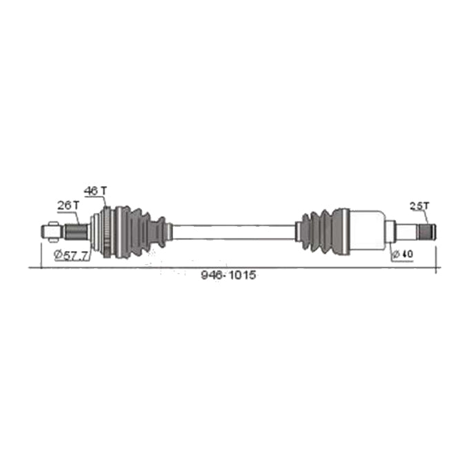 BW Driveshaft Assembly CVS.CH08BW