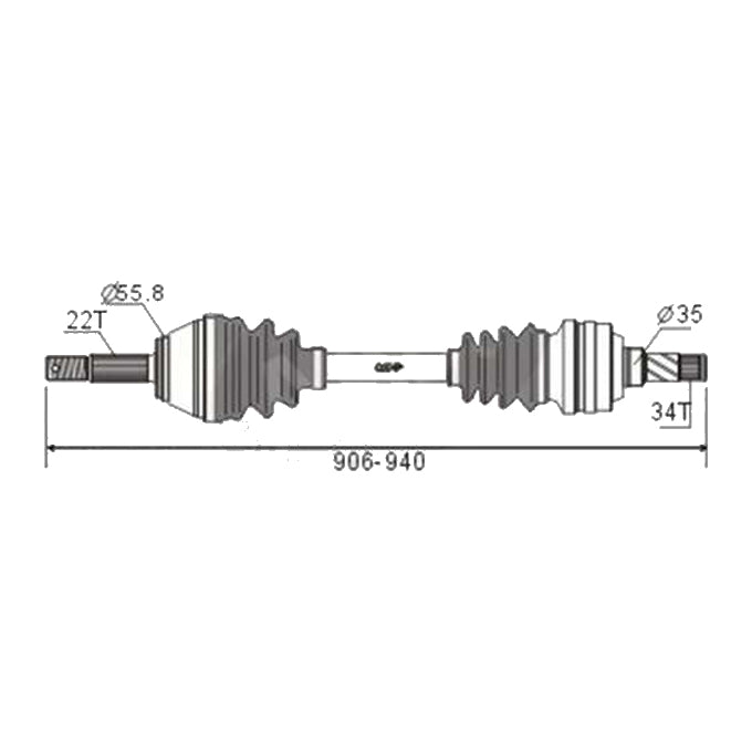 BW Driveshaft Assembly CVS.DW04BW