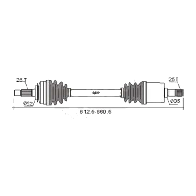 BW Driveshaft Assembly CVS.HO01BW