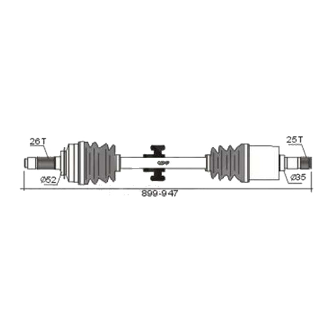 BW Driveshaft Assembly CVS.HO02BW