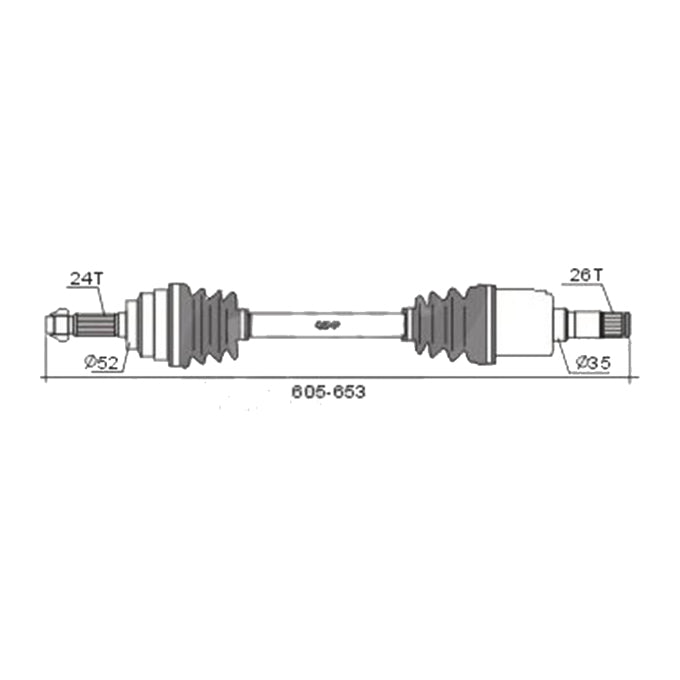 BW Driveshaft Assembly CVS.KA11BW