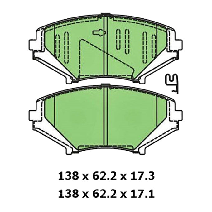 Protex Blue Disc Pads DB1513B