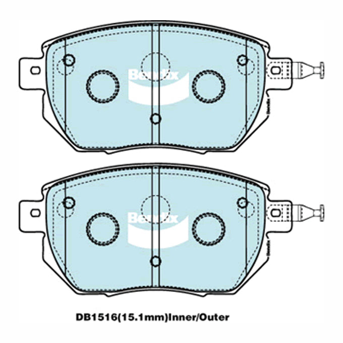 Bendix 4WD Disc Pads DB1516-4