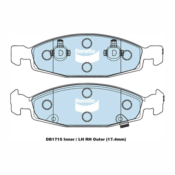 Bendix 4WD Disc Pads DB1715-4