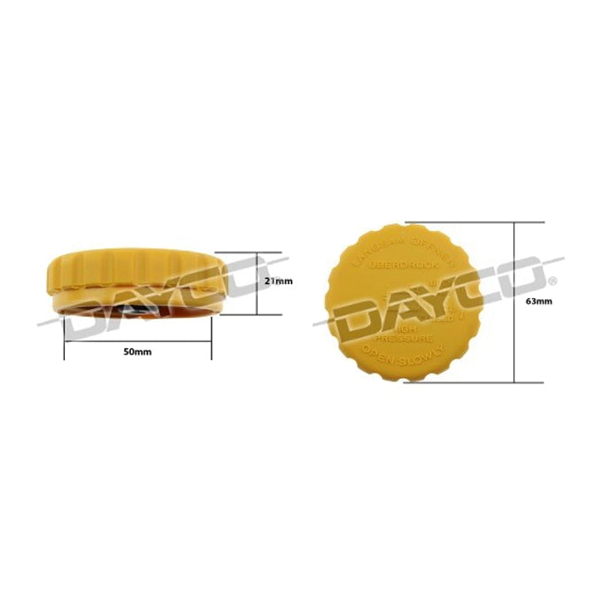 Dayco Coolant/Expansion Recovery Tank Cap DRC036