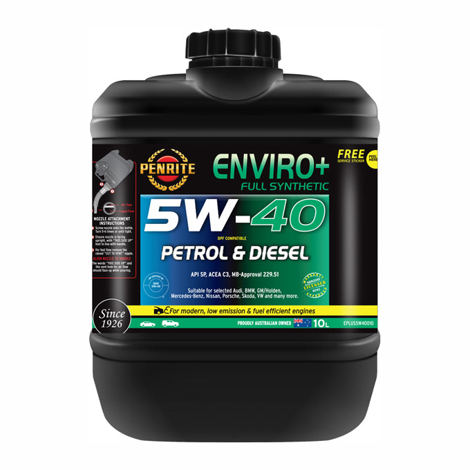 Penrite Enviro+ Full Synthetic 5W-40 10 Litre - EPLUS5W40010
