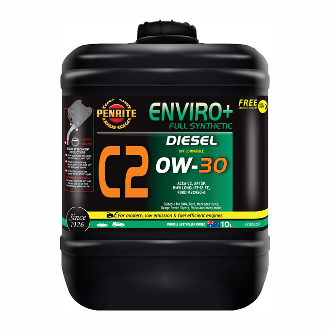 Penrite Enviro+ C2 Full Synthetic 0W-30 10 Litre - EPLUSC2010