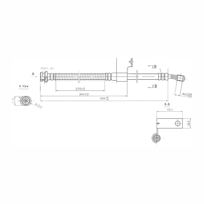 Protex Brake Hose H1660