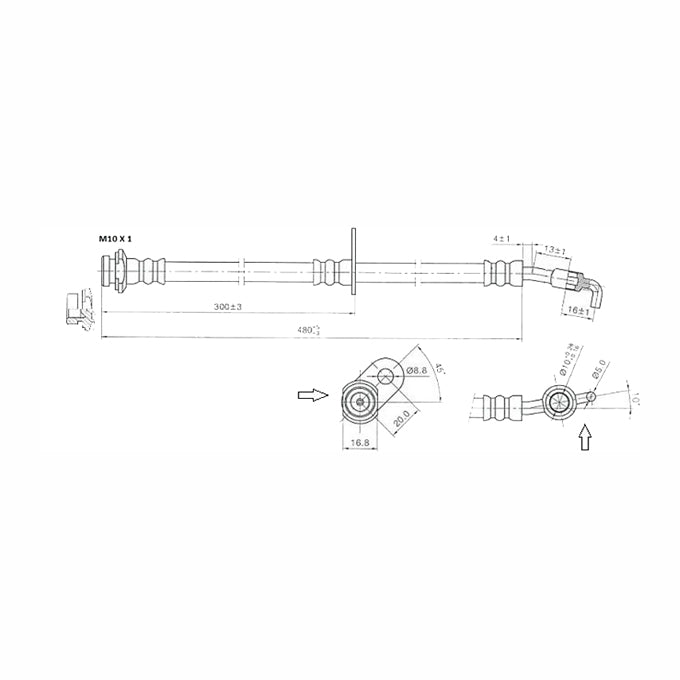 Protex Brake Hose H3307