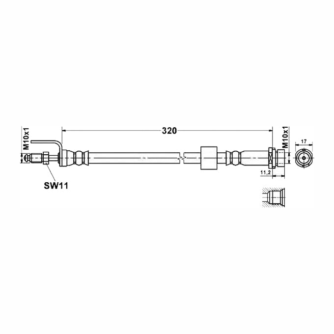 Protex Brake Hose H3625