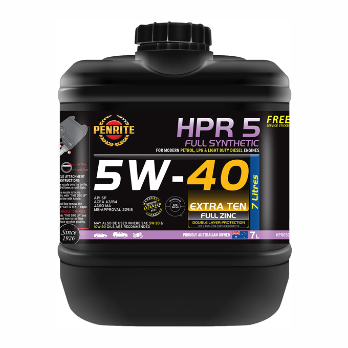 Pentrite HPR 5 Full Synthetic 5W-40 7L - HPR05007