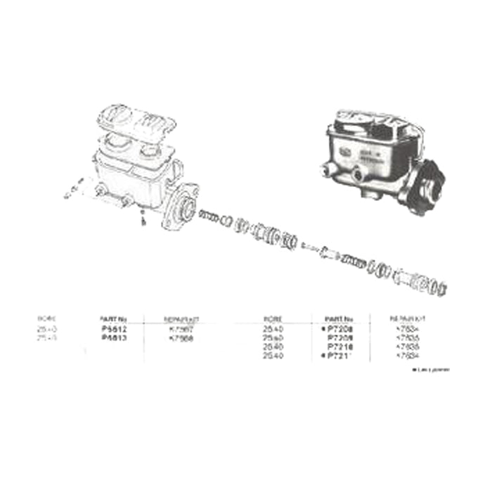 Protex Brake Master Cylinder P7211