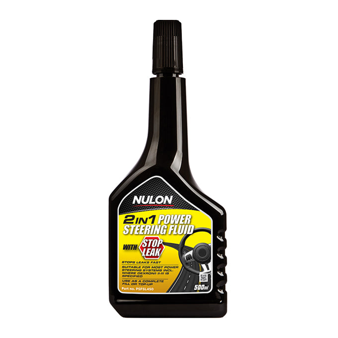 Nulon 2 in 1 Power Steering Fluid with Stop Leak 500ml - PSFSL