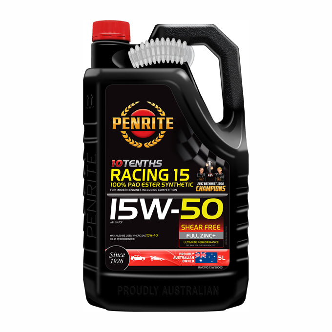 Penrite 10 Tenths Racing 100% PAO & Ester 15W-50 5L - RACING15W50005