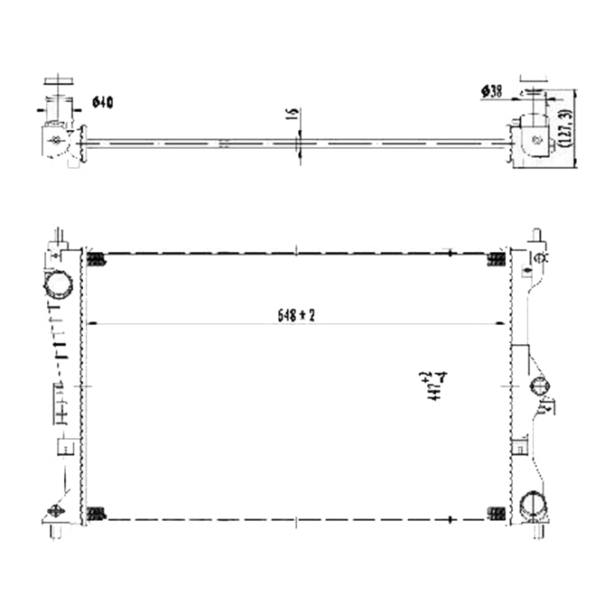 Protex Radiator RADF375P
