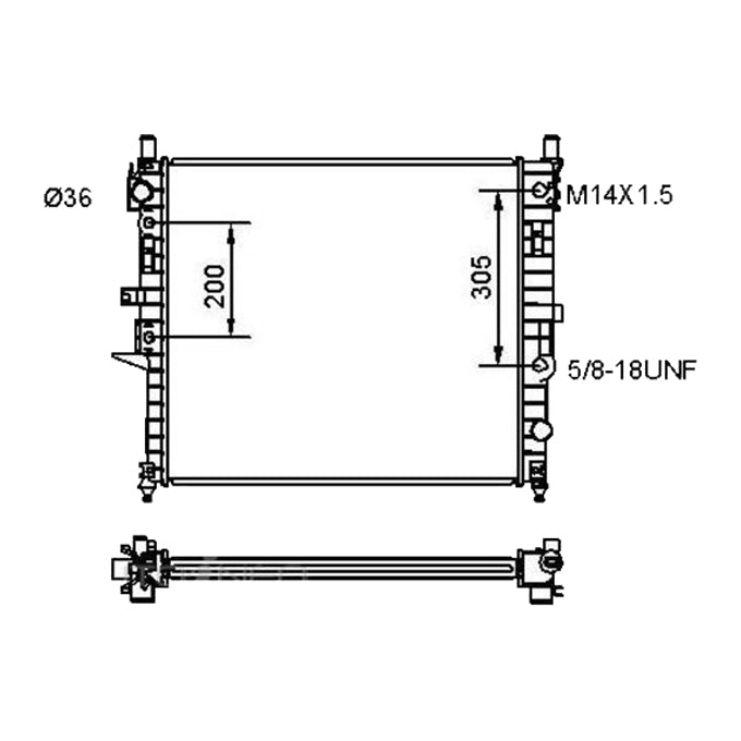 Protex Radiator RADMB237P