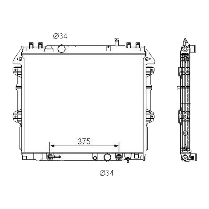 Protex Radiator RADT133P
