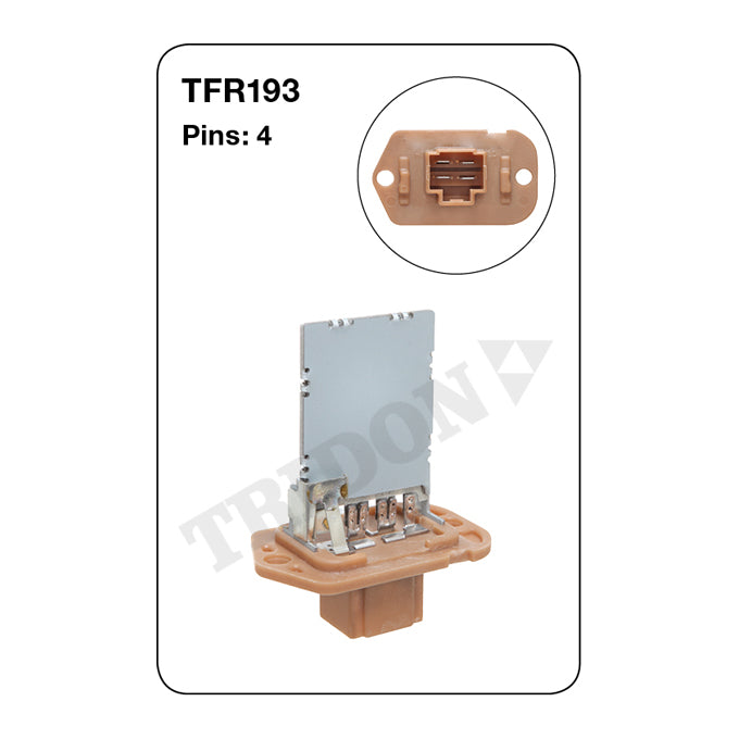 Tridon Heater Fan Resistor TFR193