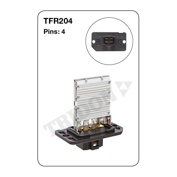 Tridon Heater Fan Resistor TFR204