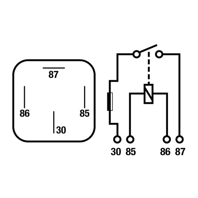 Tridon 4 Pin Fused Relay TR013 diagram