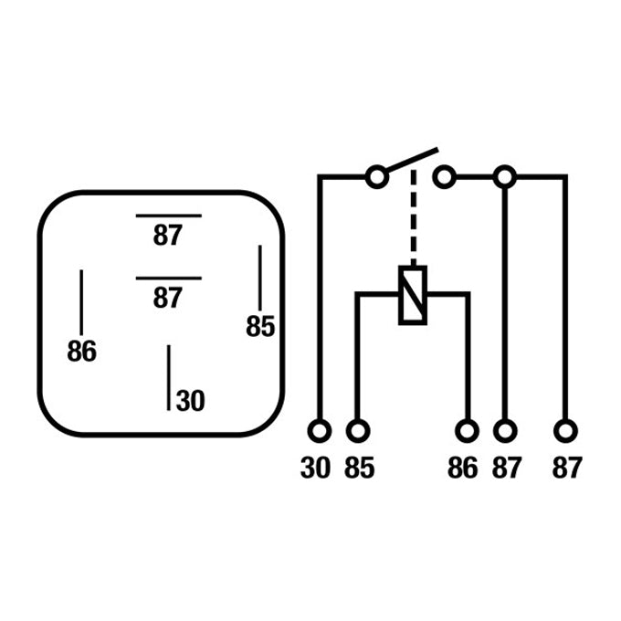 Tridon 5 Pin Mini Relay TR017 diagram