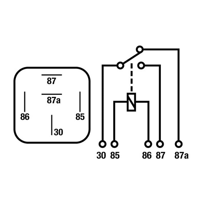 Tridon 5 Pin Changeover Mini Relay TR023 diagram