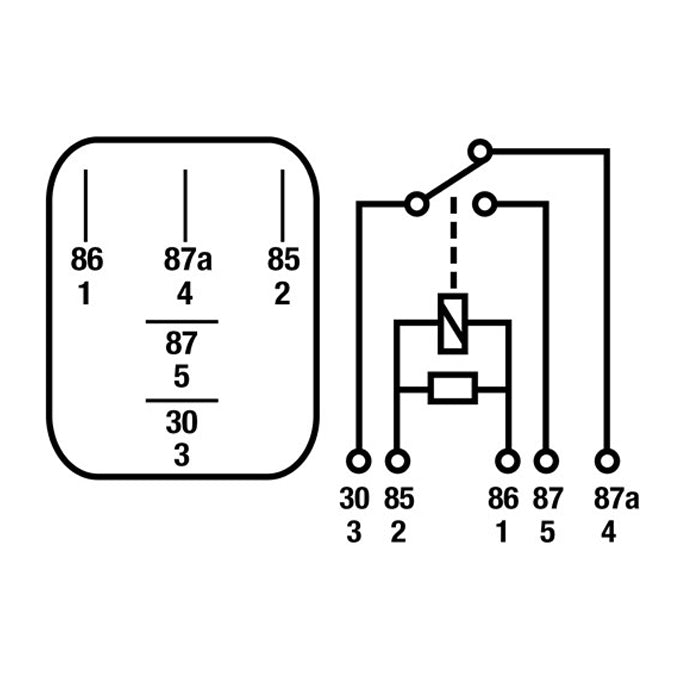Tridon 5 Pin Changeover Micro Relay TR039 diagram
