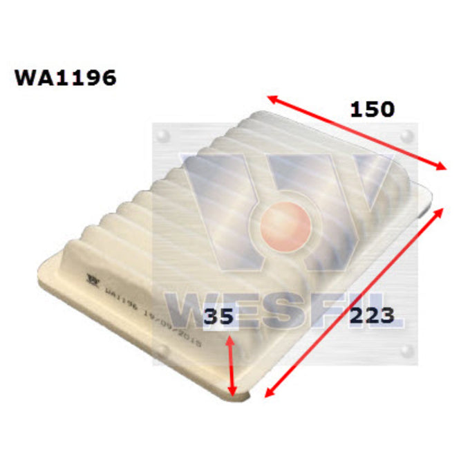 Wesfil Air filter WA1196