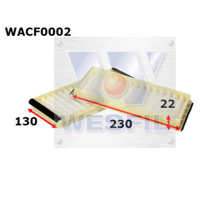 Wesfil Cabin Air Filter WACF0002