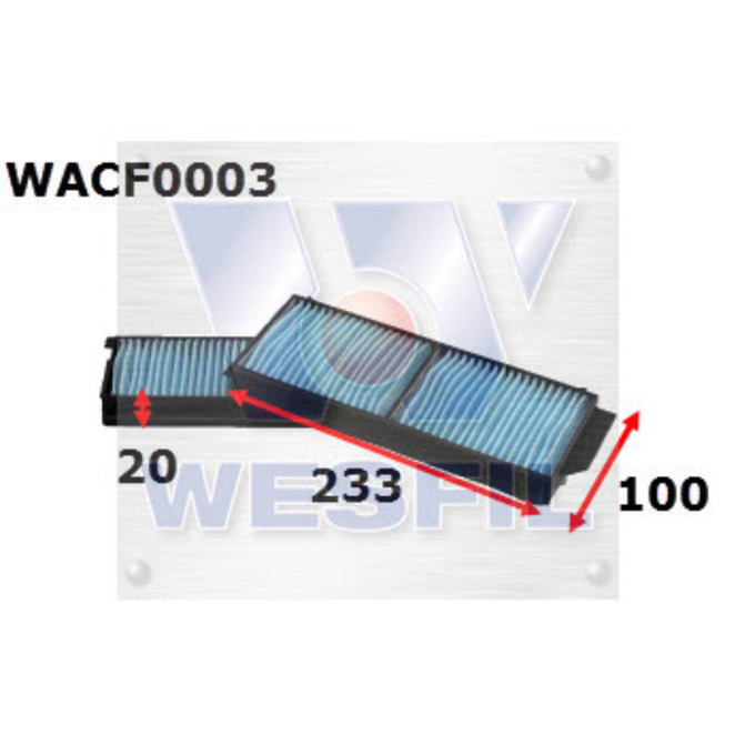 Wesfil Cabin Air Filter WACF0003
