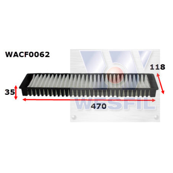 Wesfil Cabin Air Filter WACF0062