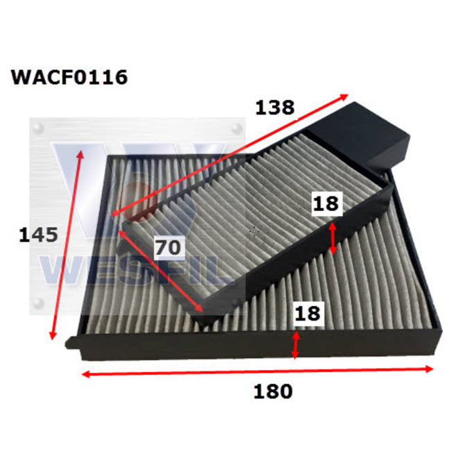 Wesfil Cabin Air Filter WACF0116
