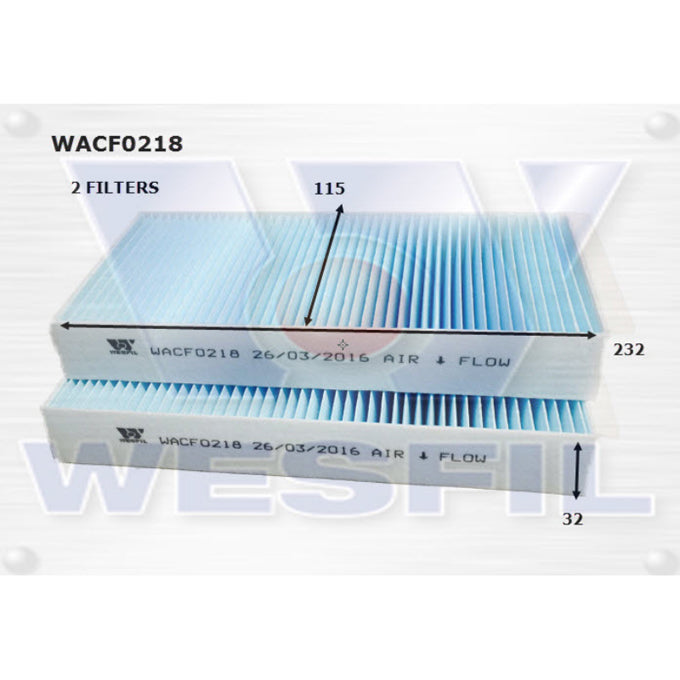 Wesfil Cabin Air Filter WACF0218