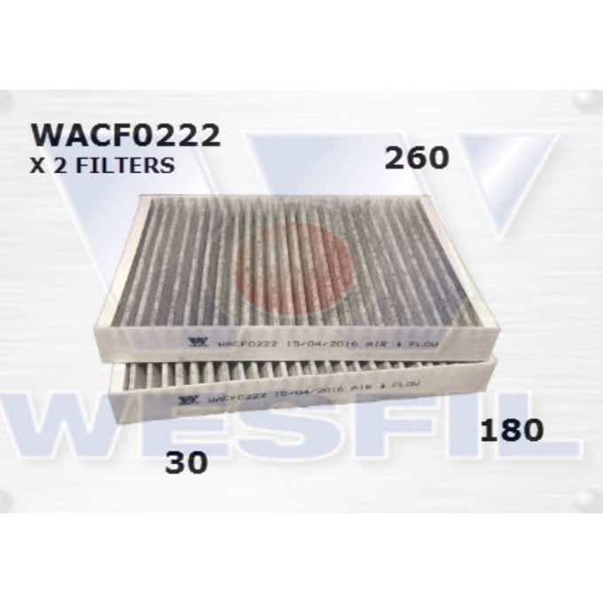 Wesfil Cabin Air Filter WACF0222