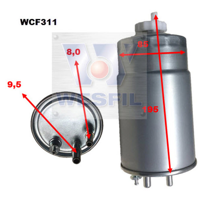 Wesfil Diesel Fuel Filter WCF311