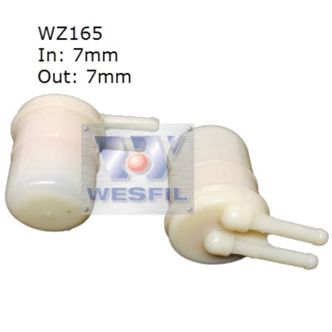 Wesfil Plastic In-line Fuel Filter WZ165