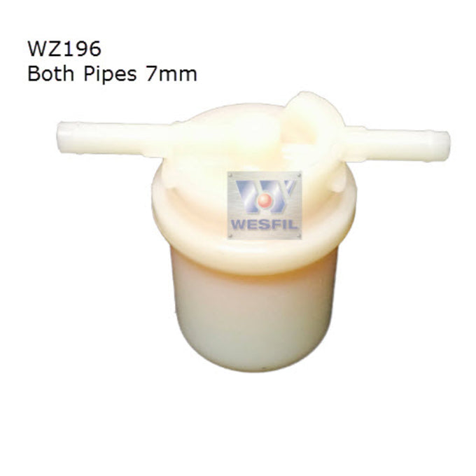 Wesfil Plastic In-line Fuel Filter WZ196