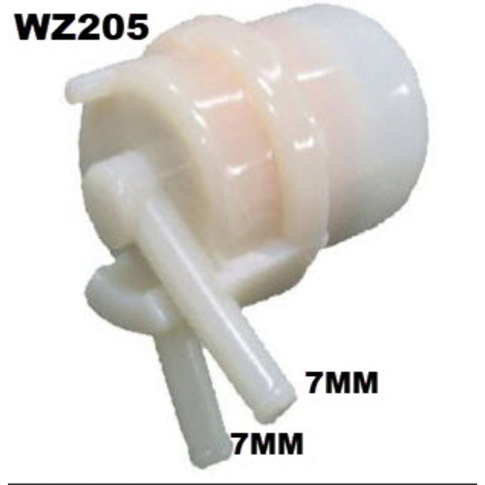 Wesfil Plastic In-line Fuel Filter WZ205