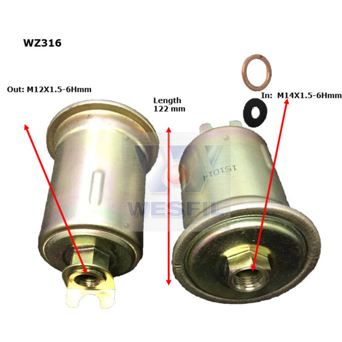 Wesfil EFI Fuel Filter WZ316