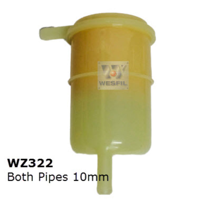 Wesfil Plastic In-line Fuel Filter WZ322