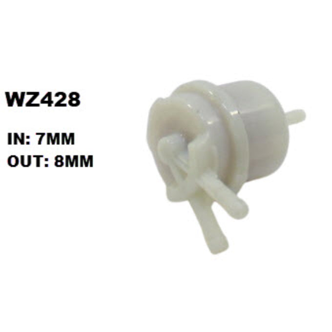 Wesfil Plastic In-line Fuel Filter WZ428