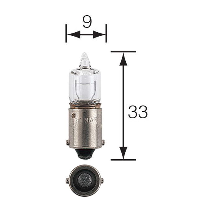 Narva 12V 20W H20W BA9s Miniature Halogen Globe 17835