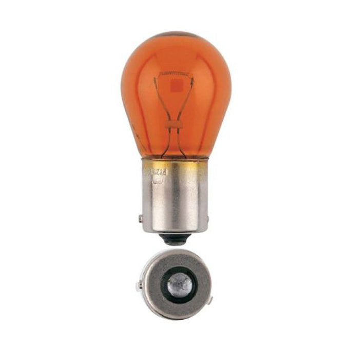 Narva 12V 21W Amber BAU15s Incandescent Globes 47384
