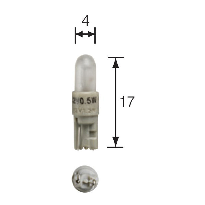 Narva 24V 1.2W KW2 X 4.6d Dash Panel Globes 47706