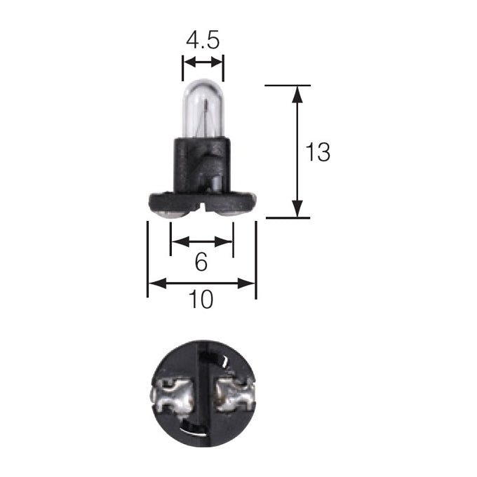 Narva 12V 1.2W T-1/4 NW Dash Panel Globes 47734
